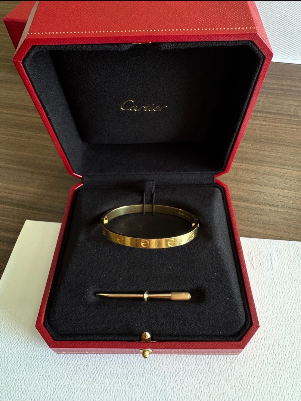 Cartier Gold Men’s Love Bracelet with Gold Screwdriver